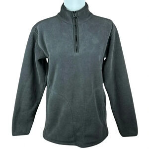Vintage Lady Foot Locker Sport Black 1/4 Zip Fleece